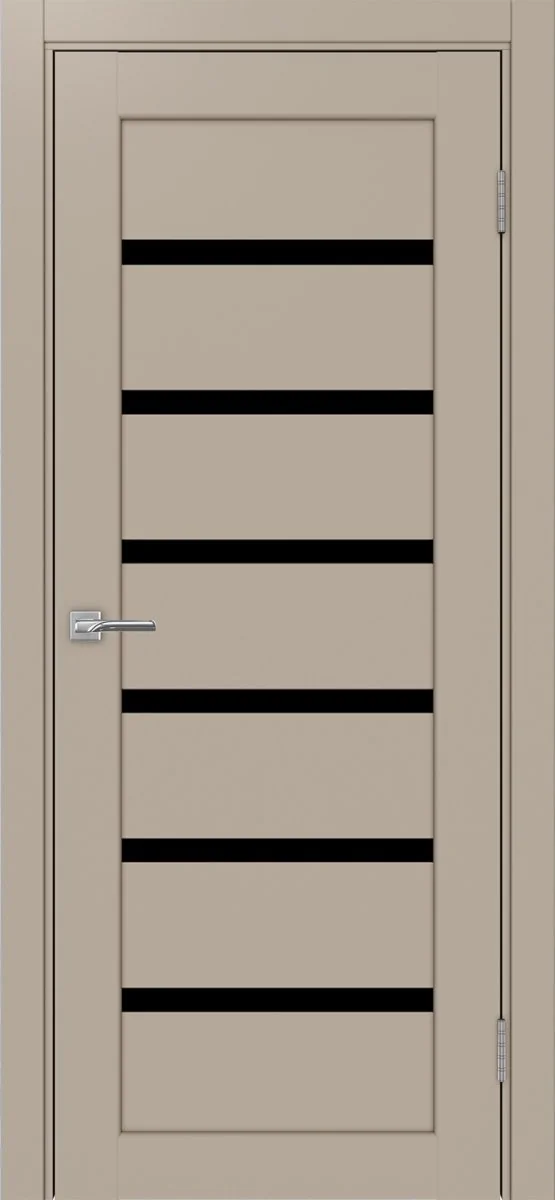 Дверь межкомнатная Парма 407.12 - мокко, черное lacobel
