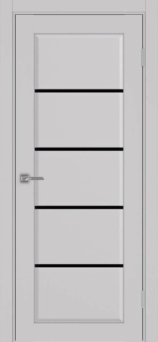 Дверь межкомнатная Сицилия 710.12 - пепельный, черное lacobel