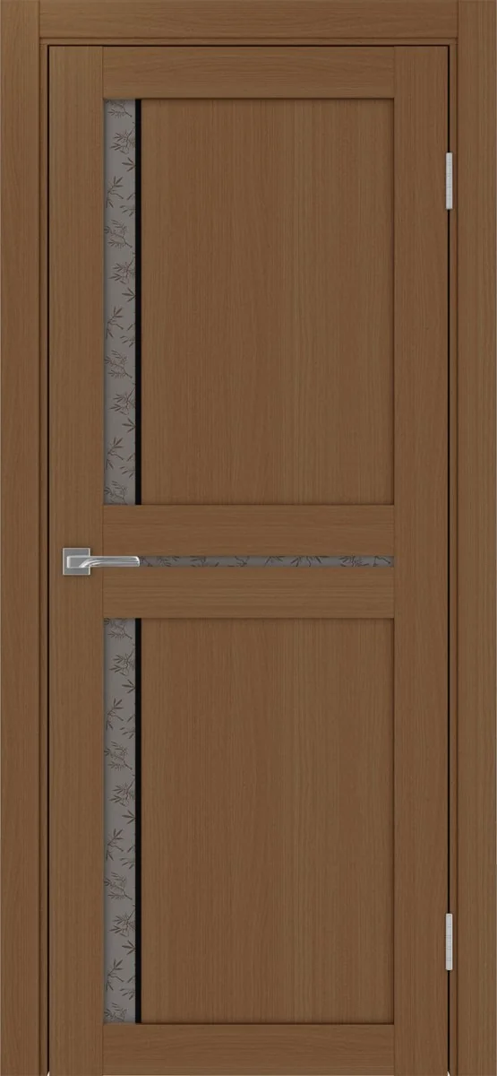 Дверь межкомнатная Турин 523АПС.221 - орех, дали бронза, алюм.чёрн.
