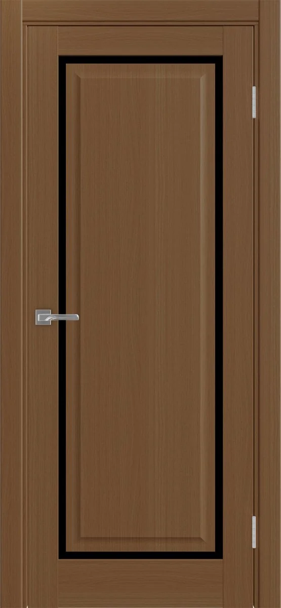 Дверь межкомнатная Тоскана 601С.21 - орех, черное lacobel