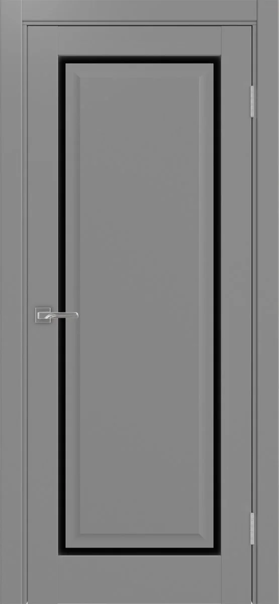 Дверь межкомнатная Тоскана 601С.21 - серый, черное lacobel