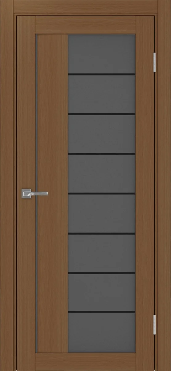 Дверь межкомнатная Турин 524АСС.22 - орех, графит матовое, алюм.чёрн.
