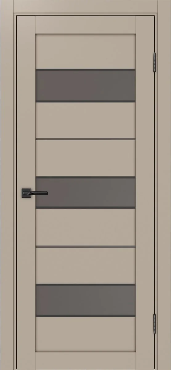 Дверь межкомнатная Турин 526АПС.122 - мокко, бронза матовое, алюм.чёрн.