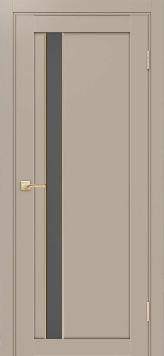 Дверь межкомнатная Турин 528AПС.121 - мокко, графит матовое, алюм.золото