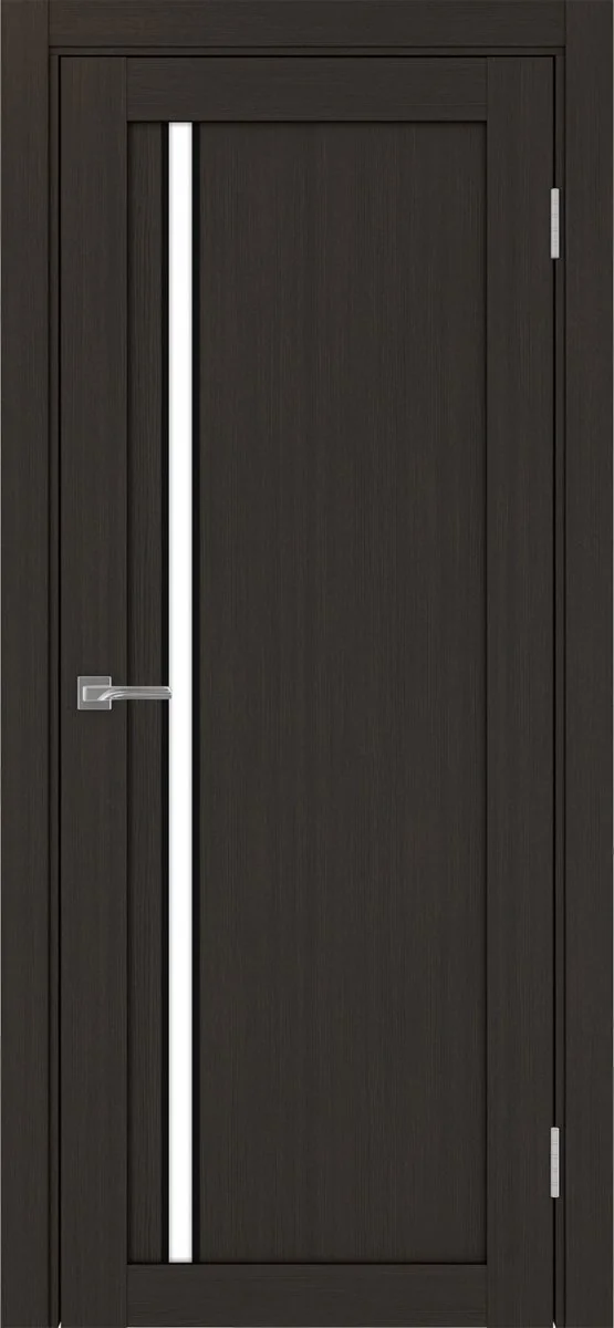 Дверь межкомнатная Турин 527АПС.121 - венге, белое lacobel, алюм.чёрн.