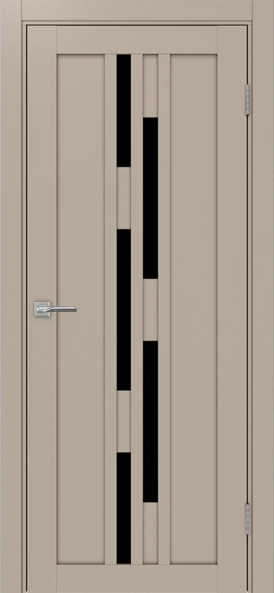 Дверь межкомнатная Турин 551.121 - мокко, черное lacobel