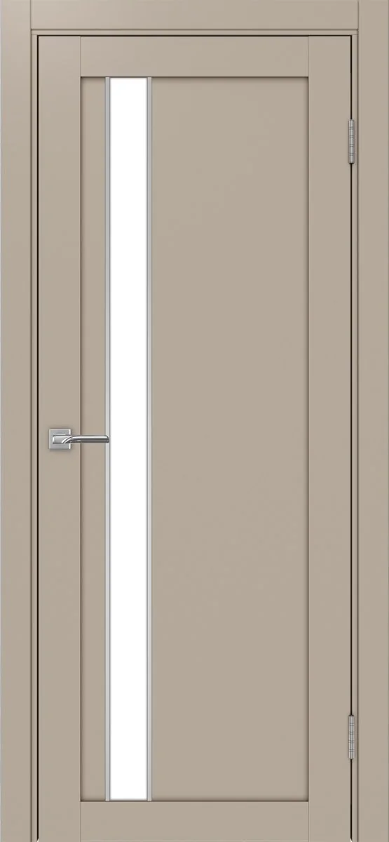 Дверь межкомнатная Турин 528AПП.121 - мокко, белое lacobel, алюм.хром