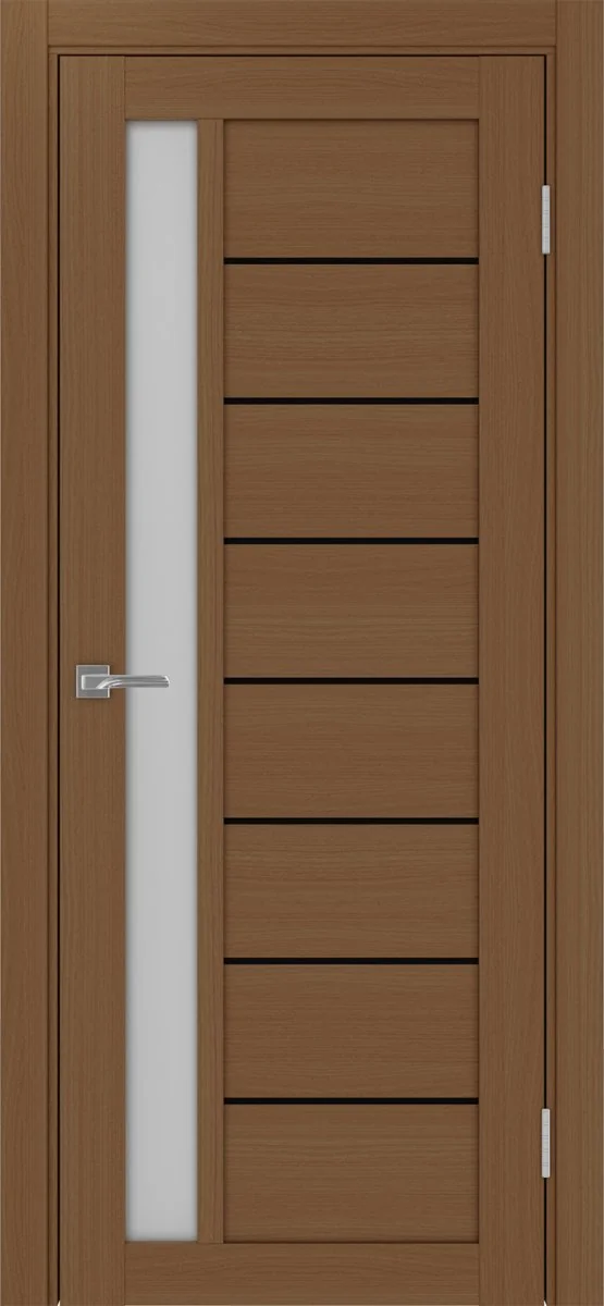 Дверь межкомнатная Турин 554АПП.21 - орех, мателюкс, алюм.чёрн.