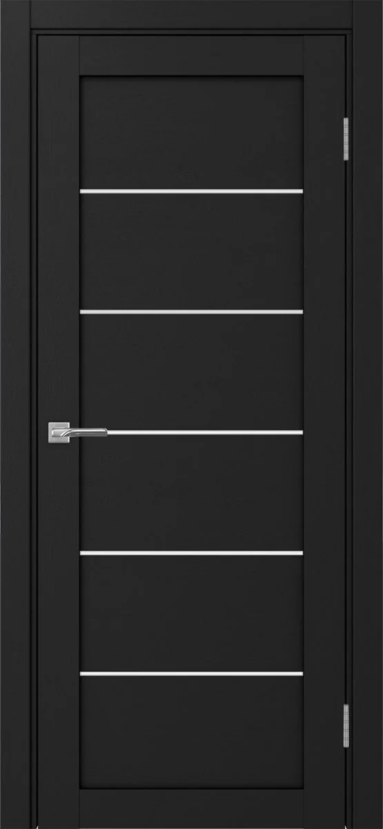 Дверь межкомнатная Турин 506.12 - антрацит, белое lacobel
