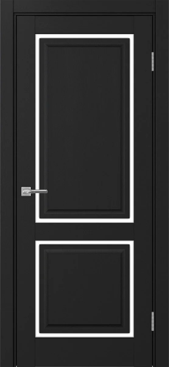 Дверь межкомнатная Тоскана 602С.2121 - антрацит, белое lacobel