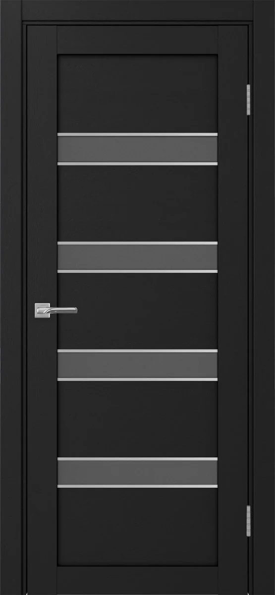 Дверь межкомнатная Турин 505AПC.12 - антрацит, графит матовое, алюм.хром