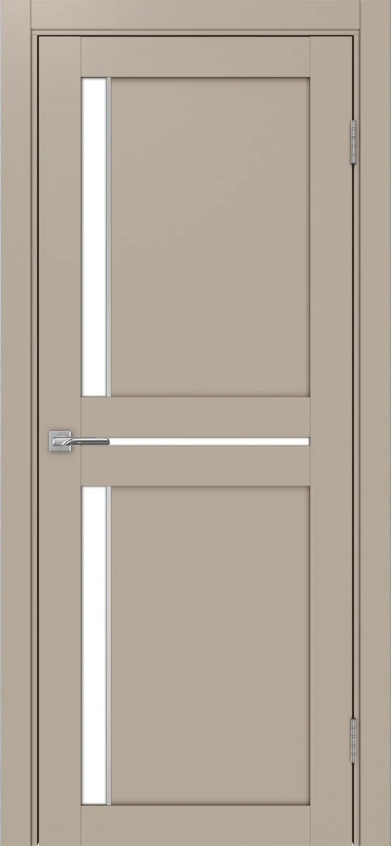 Дверь межкомнатная Турин 523АПП.221 - мокко, белое lacobel, алюм.хром