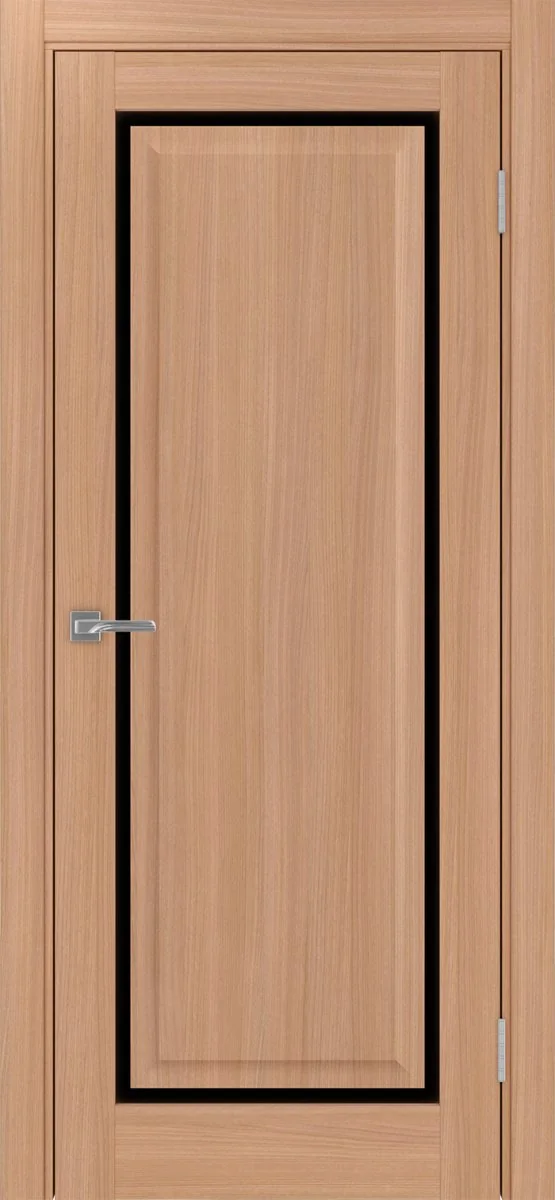 Дверь межкомнатная Тоскана 601С.21 - ясень тёмный, черное lacobel