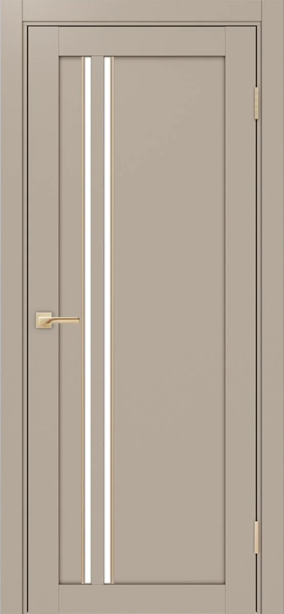 Дверь межкомнатная Турин 525АПС.121 - мокко, белое lacobel, алюм.золото