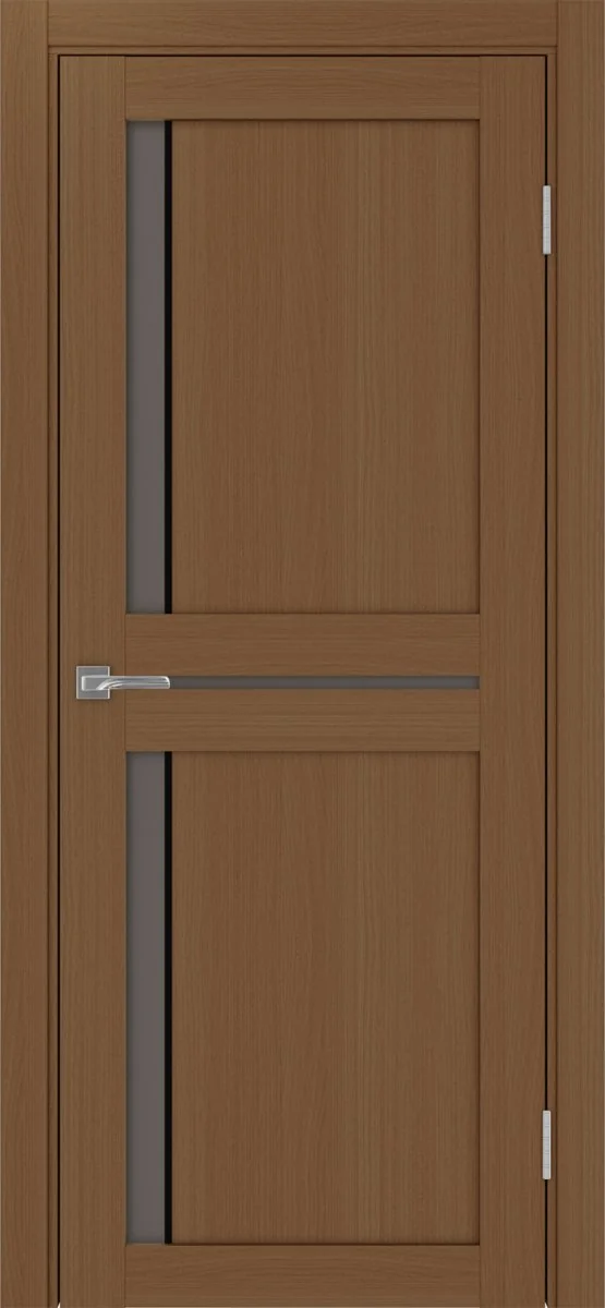Дверь межкомнатная Турин 523АПС.221 - орех, бронза матовое, алюм.чёрн.