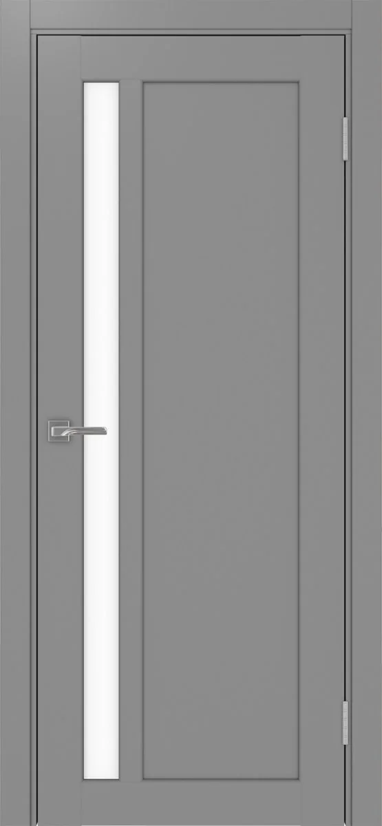 Дверь межкомнатная Парма 412.21 - серый, белое lacobel