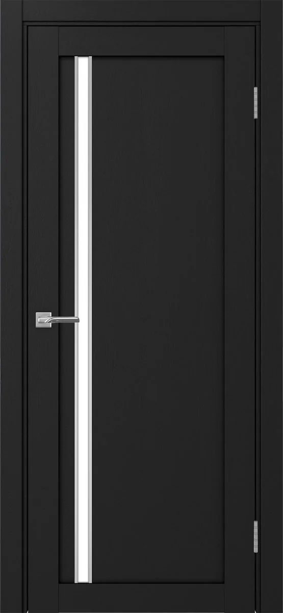 Дверь межкомнатная Турин 527АПС.121 - антрацит, белое lacobel, алюм.хром