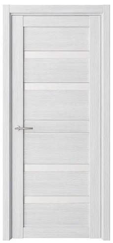Дверь межкомнатная Дрезден - кедр снежный, белое стекло