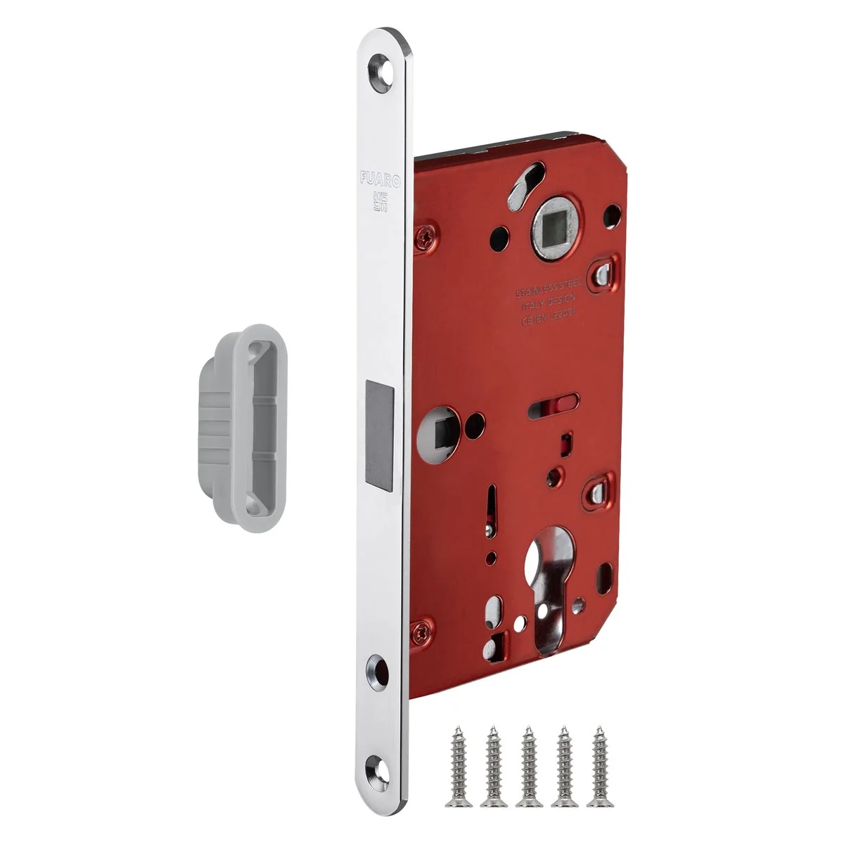 Корпус врезного замка MAGNM85C-50/BL INOX CP-8 хром (блистер)