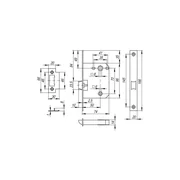 Защелка врезная PLASTP72-50 (P72-50) SSC сатинированный хром, фото 2