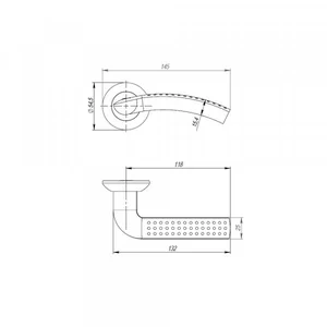 Ручка раздельная R.TL54.LOGICA (LOGICA TL) 150mm SN/CP-3 матовый никель/хром