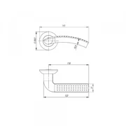 Ручка раздельная R.TL54.LOGICA (LOGICA TL) 140mm SN/CP-3 матовый никель/хром, фото 2