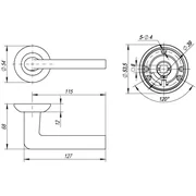 Ручка раздельная R.TL54.REX (REX TL) 140mm SN/CP-3 матовый никель/хром, фото 2