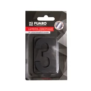 Цифра "3" самоклеящаяся SS304 (50х30) (FUARO) BL черный, фото 2