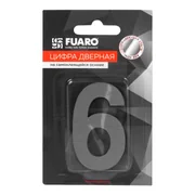 Цифра "6" самоклеящаяся SS304 (50х30) (FUARO) SSC сатинированный хром, фото 2