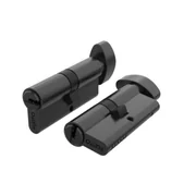 Цилиндровый механизм Z3002Knob120(55+10+55) с вертушкой BL черный, фото 1
