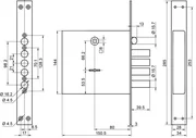 Замок врезной сувальдный с защёлкой ЗВ9-8 МК4/15, 5 кл. /77740/, фото 2