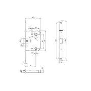 Защелка PLASTPL70X-R20 (PL70X-R20 SN) (врезная) SN мат. никель упаковка, фото 2