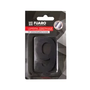 Цифра "9" самоклеящаяся SS304 (50х30) (FUARO) BL черный, фото 2