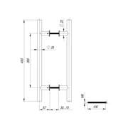 Ручка-скоба PULL.PH25/300.22 INOX 304 (PH-22-25/300-INOX), фото 3