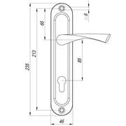 Ручка на планке HANDLE90.CRONA.18-85 (P90 8518 CRONA) AB бронза, фото 2