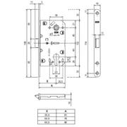 Корпус замка под цилиндр MEDIANA EVOLUTION B01103.50.03.567 с отв. планкой B01000.13 (латунь), фото 2