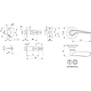 Ручка защелка DK620 SN-ET (6020 SN-E) (кл./фик.) мат. никель, фото 2