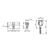 Цилиндровый механизм MaxPro7000Key70mm(30+10+30) GR графит 7key, фото 2