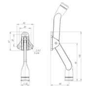 Упор дверной напольный STOPPER-100 WH (белый) козья ножка, фото 2