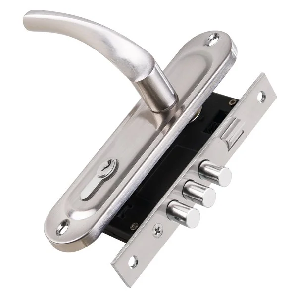 Замок цилиндровый в комплекте с ручкой LOCKSET15.CRONA.4061-3 (KIT P15 4061/3 CRONA) SN матовый никель