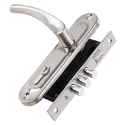 Замок цилиндровый в комплекте с ручкой LOCKSET15.CRONA.4061-3 (KIT P15 4061/3 CRONA) SN матовый никель, фото 1