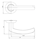 Ручка раздельная R.JR54.SIGMA (SIGMA JR) BL-24 черный 105мм, фото 2