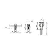 Цилиндровый механизм MaxPro7000Key70mm(30+10+30) SN никель 7key, фото 2