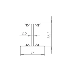 Соединительный профиль SLD.Comfort-PRO/3000 connector AL алюминий