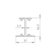Соединительный профиль SLD.Comfort-PRO/3000 connector AL алюминий, фото 2