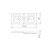 Комплект пластина крепежная с винтами SWD.Scope 75/30/5 plate with screws, фото 2