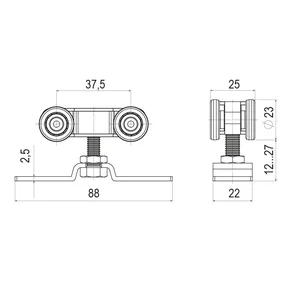 Комплект роликов для раздвижных дверей SLD.SoftLine.SET.rollers/45-4 (Soft LINE 45/4)