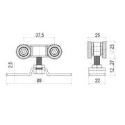 Комплект роликов для раздвижных дверей SLD.SoftLine.SET.rollers/45-4 (Soft LINE 45/4), фото 2