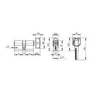 Цилиндровый механизм MaxPro7002Knob110mm(50+10+50) SN никель 7key с вертушкой, фото 2