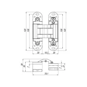 Петля скрытой установки U3D3300.TG SC мат. хром, фото 2